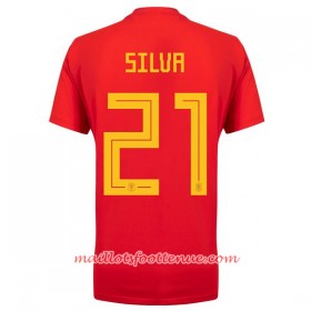 Maillot/Tenue Espagne David Silva 21 Femme Domicile Coupe du monde 2018